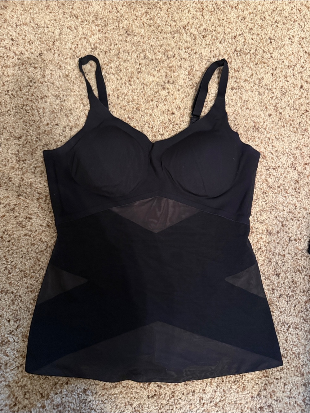 Honeylove Black Shaping Camisole with Built-In Cups